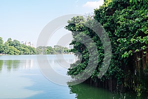 Hoan Kiem Lake is a lake in the historical center of Hanoi