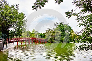 Hoan Kiem lake Sword lake, Ho Guom in Hanoi, Vietnam