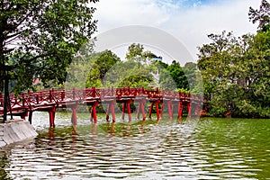 Hoan Kiem lake Sword lake, Ho Guom in Hanoi, Vietnam