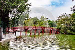 Hoan Kiem lake Sword lake, Ho Guom in Hanoi, Vietnam