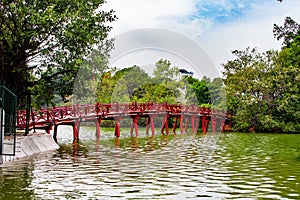 Hoan Kiem lake Sword lake, Ho Guom in Hanoi, Vietnam