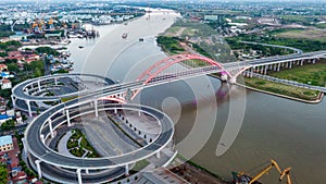 Hoang Van Thu bridge in Hai Phong, Vietnam