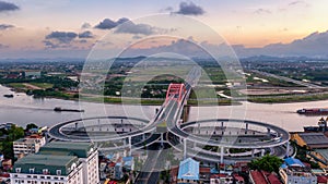 Hoang Van Thu bridge in Hai Phong, Vietnam