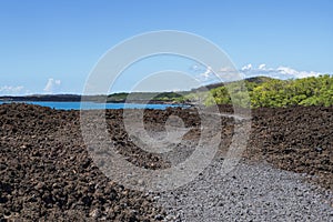 Hoapili trail through lava field off la perouse bay