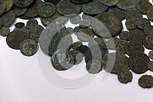 a hoard of old coins photo