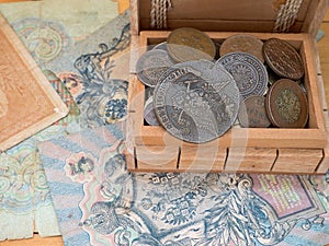 The hoard of old coins photo