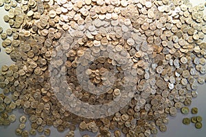 Hoard of silver Roman coins photo