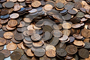 Hoard of United States penny coin