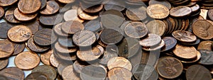 Hoard of United States penny coin photo