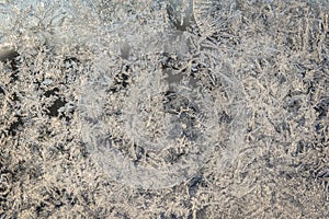 Hoarfrost on glass