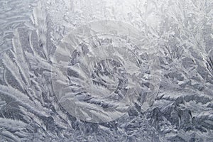 Hoarfrost on glass