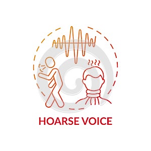 Hoarse voice concept icon