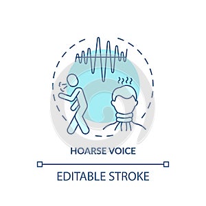 Hoarse voice concept icon photo
