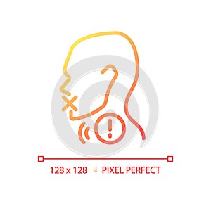 Hoarseness pixel perfect gradient linear vector icon