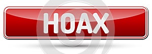 HOAX - Abstract beautiful button with text.