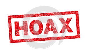 Hoax in red ink stamp photo