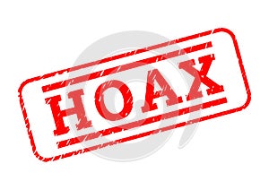 Hoax rubber stamp