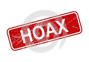 HOAX rubber stamp, Warning photo