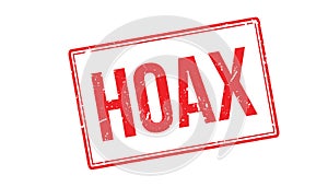 Hoax rubber stamp