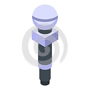 Hoax speaker microphone icon, isometric style
