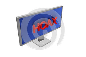 Hoax Text from Monitor 3d model photo