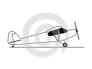 Hobby airplane side view illustration vector