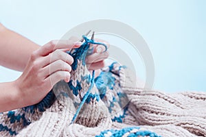 The hobby concept - knitting
