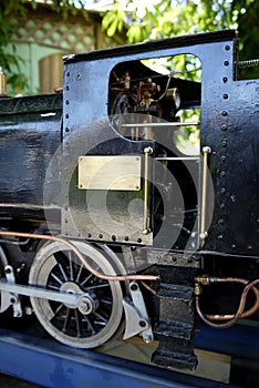 Hobby: model steam train engine cab