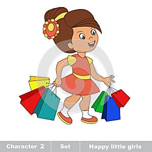 Hobby shopping. Baby character