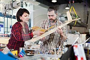 Hobbyists creating plane models