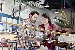 Hobbyists creating plane models