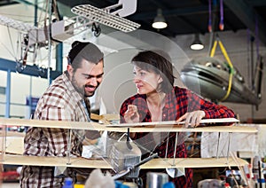 Hobbyists creating plane models