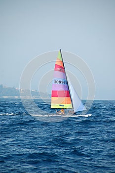 Hobie cat sailing