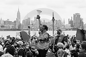 Hoboken, NJ / USA - June 5th, 2020: Black Lives Matter Peaceful Protest in Hoboken, NJ