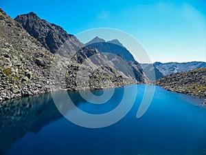 Hochschober - Alpine lake Gartlsee surrounded by majestic mountain peaks of Schober Group, High Tauern, East Tyrol, Austria