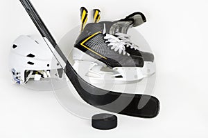 Hockey gear with copyspace