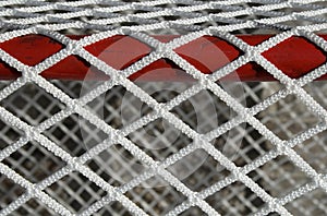 Hockey goal net, detail