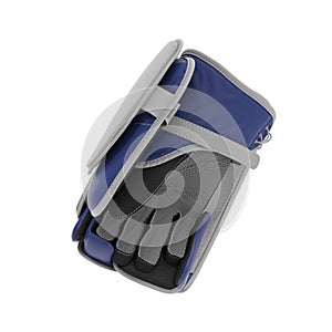 Hockey Goalie Blocker on white. 3D illustration