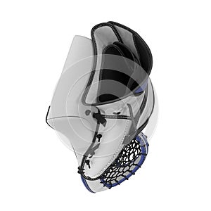 Hockey Goalie Catcher Glove on white. 3D illustration