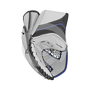 Hockey Goalie Catcher Glove on white. 3D illustration