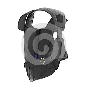 Hockey Goalie Chest Protector on white. 3D illustration