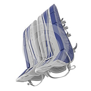 Hockey Goalie Leg Pads on white. 3D illustration