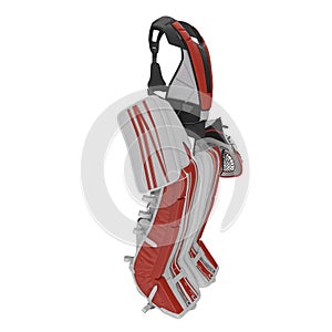 Hockey Goalie Protection Kit on white. 3D illustration