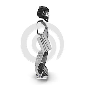 Hockey Goalie Protection Kit on white. 3D illustration