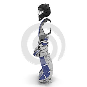 Hockey Goalie Protection Kit on white. 3D illustration