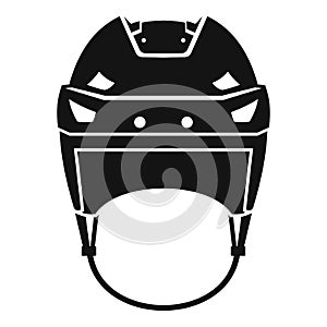 Hockey helmet icon, simple style