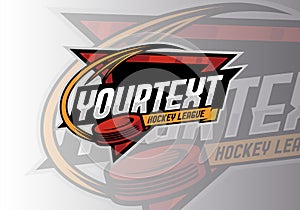 Hockey league tournament logo sport design template