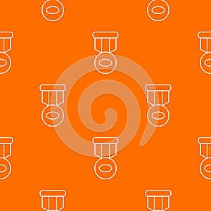 Hockey medal pattern vector orange