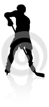 Hockey Player Silhouette