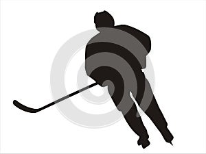 Hockey player silhouette